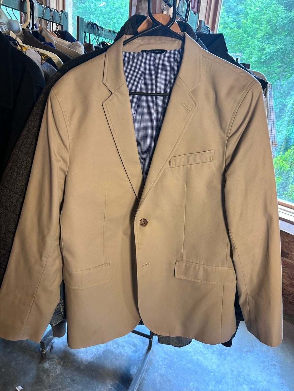 Banana Republic Non-Iron Tailored Fit Blazer Tan Size 42R